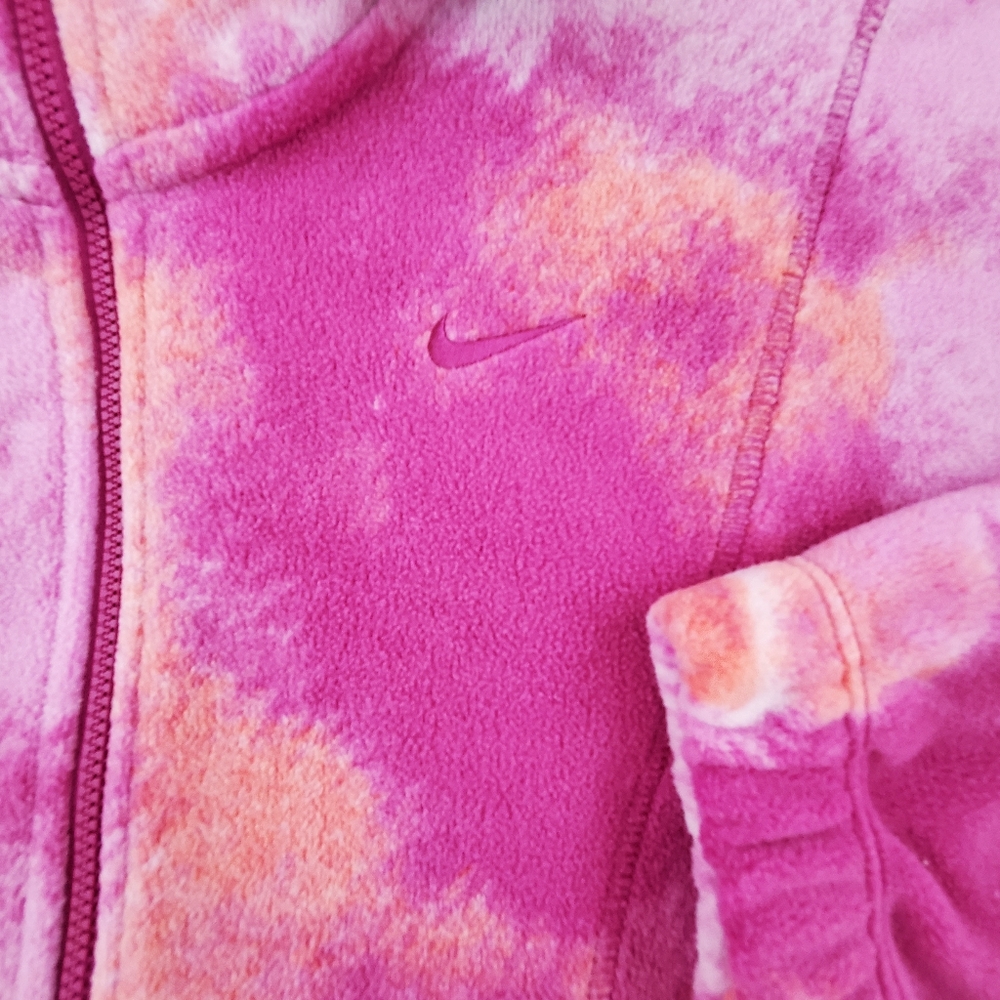 Nike one Therma-FIT oversized half zip fleece pink pullover sweatshirt new - Picture 6 of 9